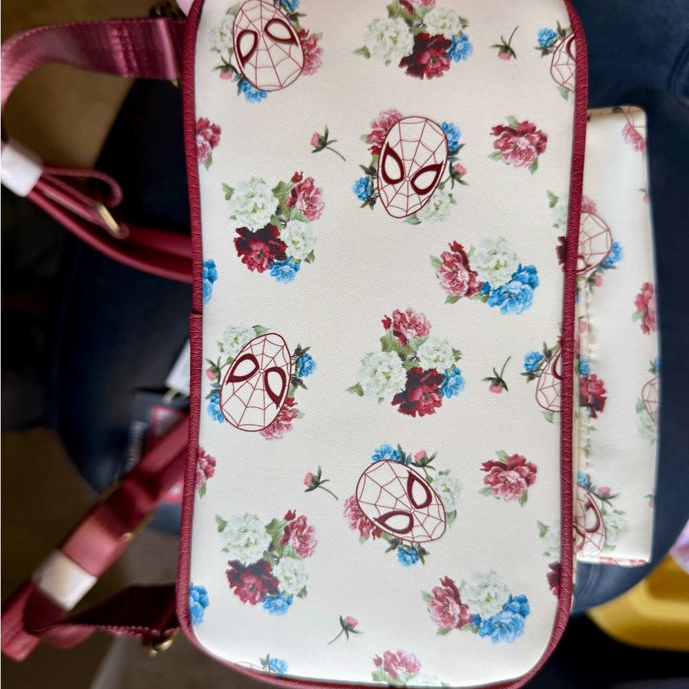 Loungefly New Marvel Spider-Man Floral Backpack - Picture 2 of 4